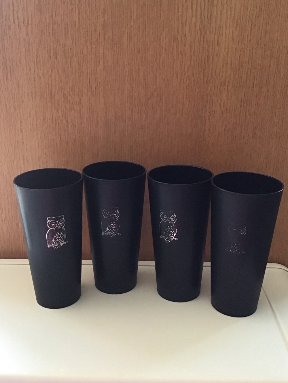 Vintage Nasco Owl Drinking Cups Plastic Cups Cottage Core Kitchen Camper Decor